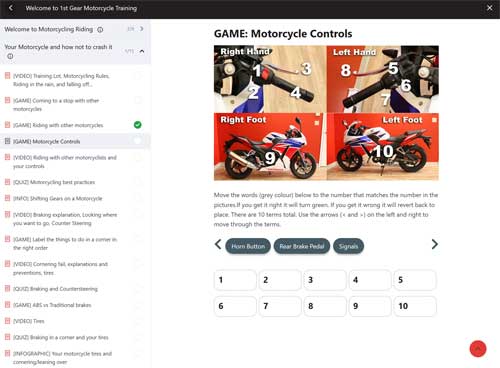 1st Gear Motorcycle Training Online Course